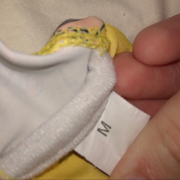 Yellow floral wrap bikini top - Picture 2 of 2